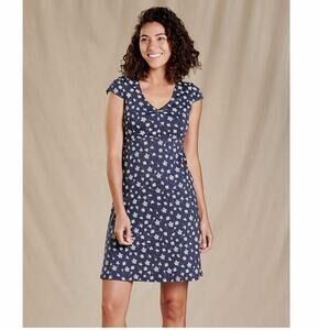 Toad & Co Rosemary Dress Floral Cap Sleeves Size‎ M